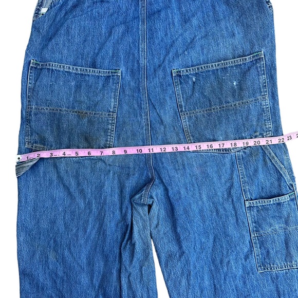 Vintage OskKosh Overalls Mens Bibs Carpenter Denim Relaxed Fit Straight 38x32 - Picture 13 of 16
